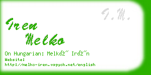 iren melko business card